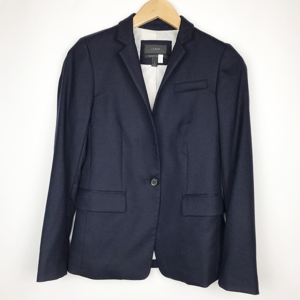 J. Crew Classic Navy Wool Regent Blazer